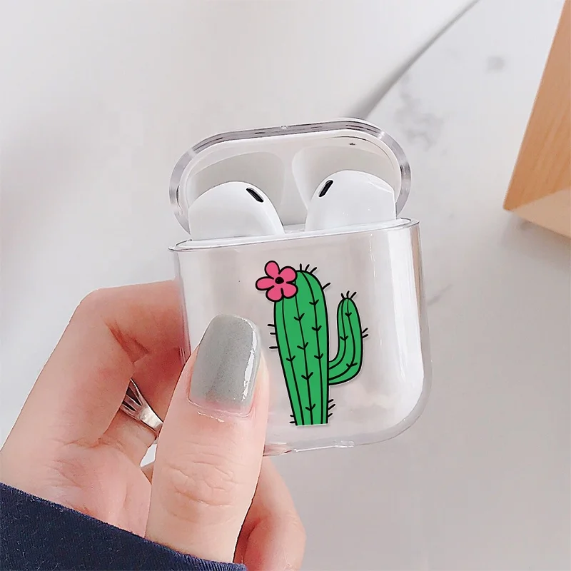 

Custom Printed Hard PC Cover Clear Transparent Case For Apple Airpods 2