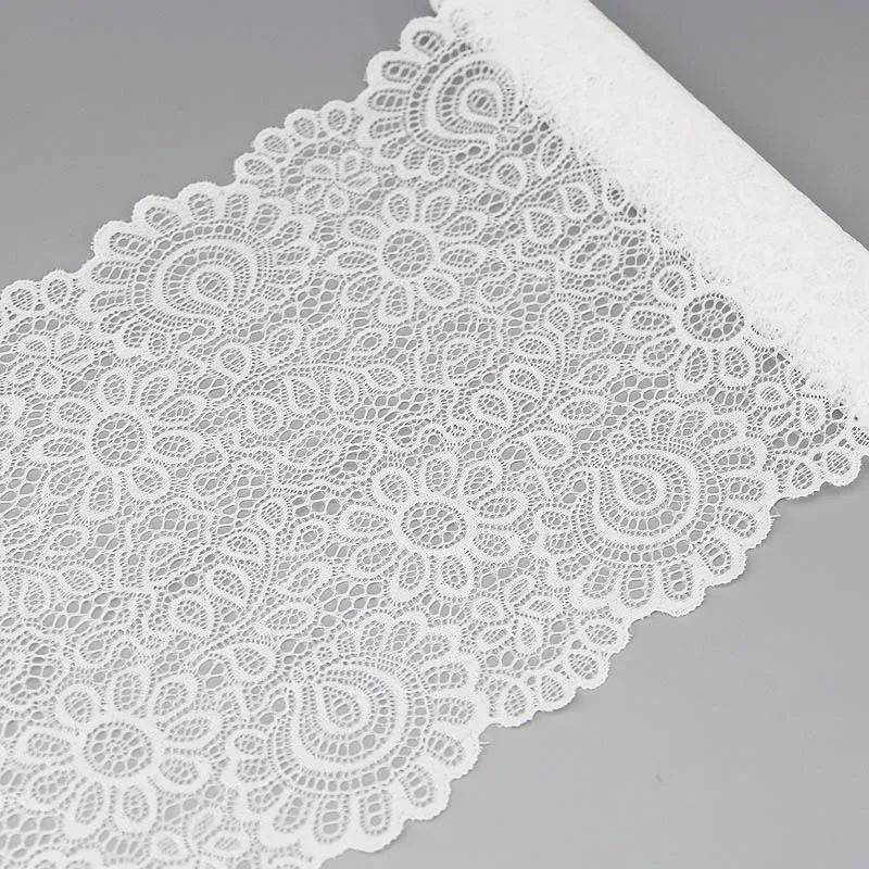 

(3 meters) 22cm white elastic lace Fabric French hollow underwear stretch ribbon Trim DIY French hollow underwear lace
