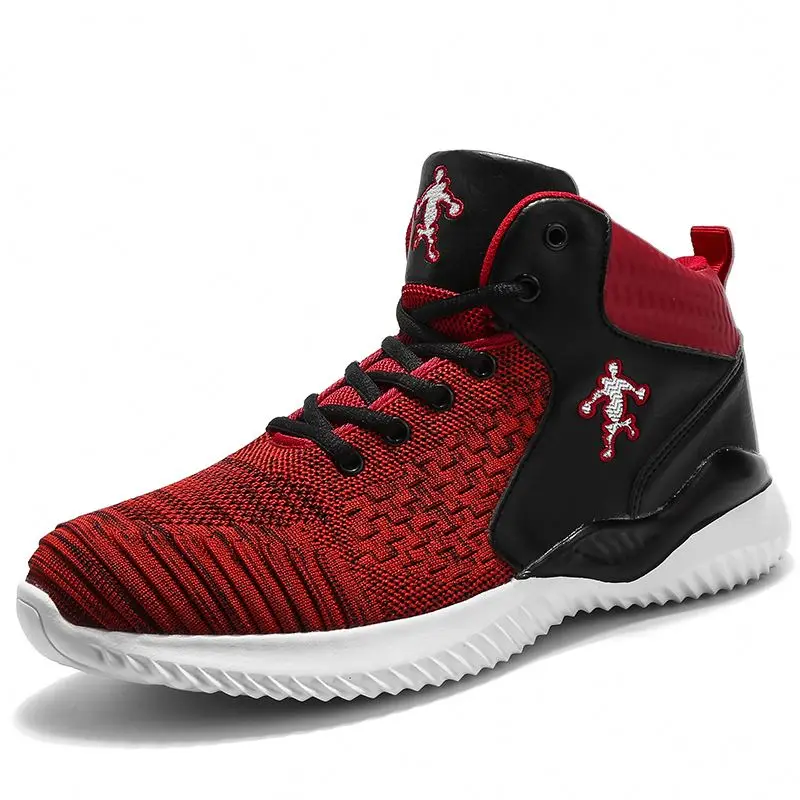 

High quality new large size cheap basketball shoes men breathable outdoor sport shoes, Red,blue,grey