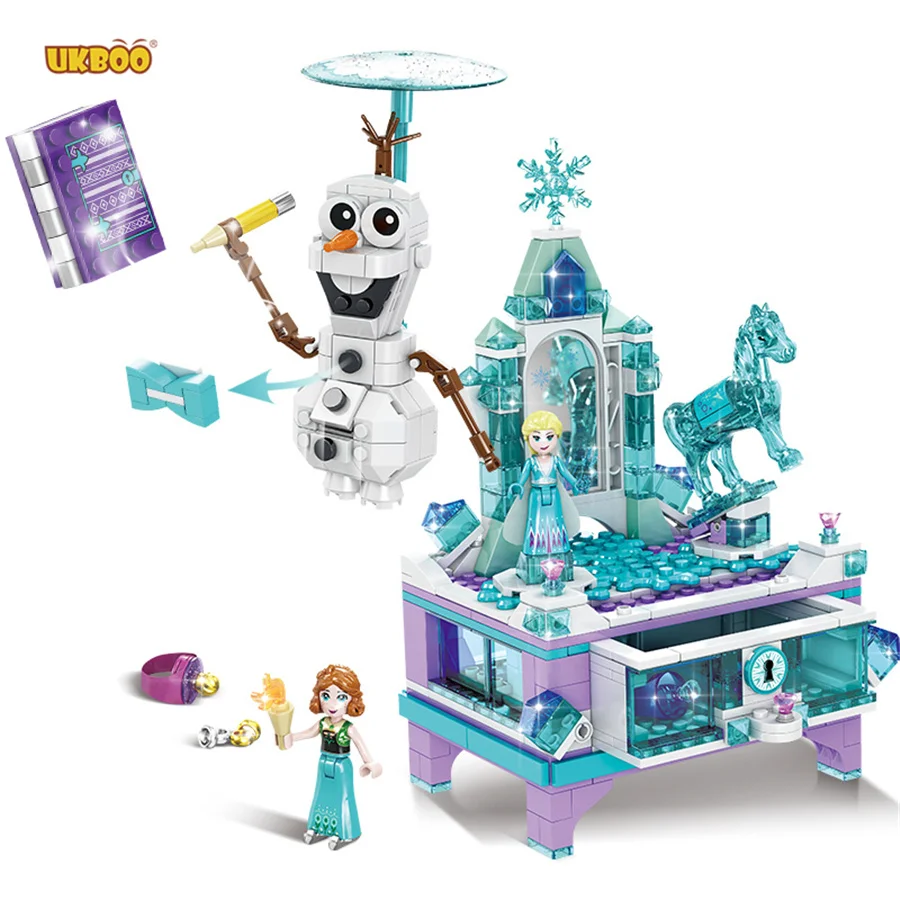 

2020 City Creator Girl Friends Fairy Princess Queen Elsa's Jewellery Box Building Blocks Bricks Kids Toys