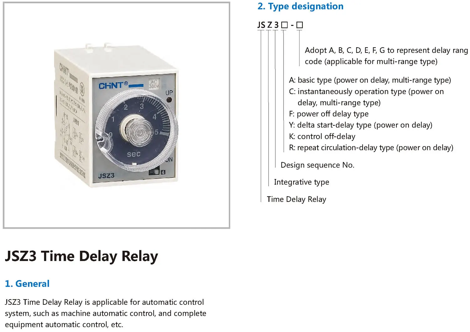 Chint original JSZ3 JSZ3A JSZ3C JSZ3F JSZ3Y JSZ3K JSZ3R JSZ3A-E JSZ3C-A Automatic circuit control Time Delay Relay