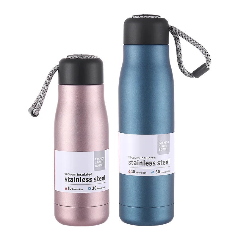 

Custom Logo Sport Vacuum Flask Double Wall Insulated Thermos Stainless Steel Water Bottle, Gold, silver, blue, pink, black
