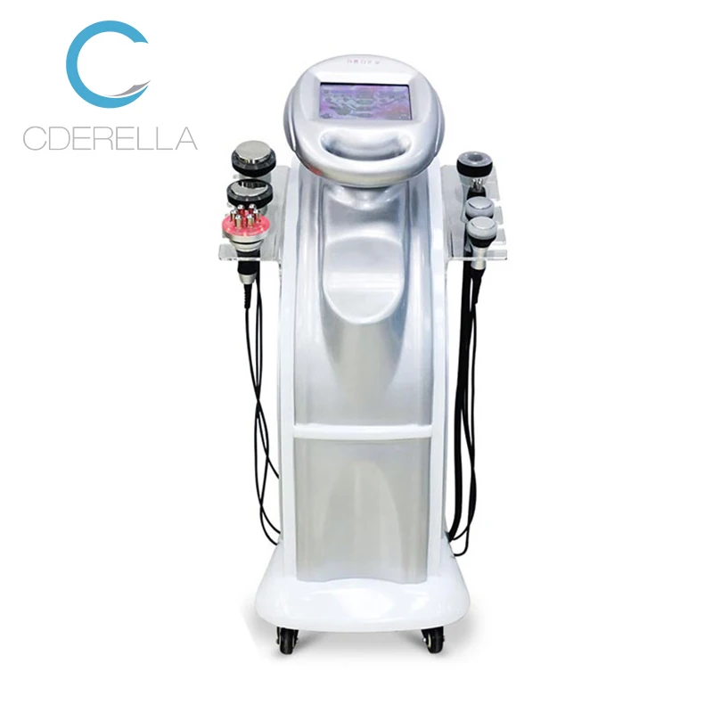 

2021 new trending Body Vacuum 80K Cavitation and 40mhz Ultrasonic RF Suction Slimming Machine with 7 Handles for Sale