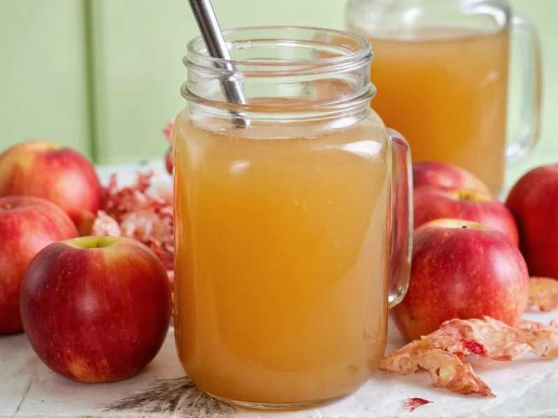 Fresh apples and mason jar for homemade cider vinegar brewing