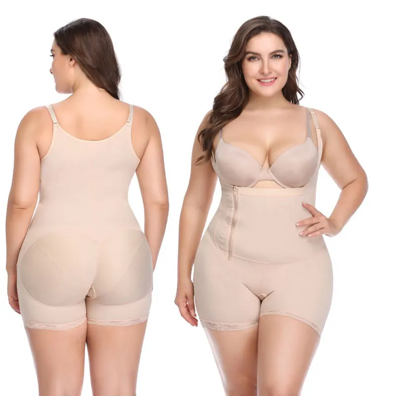 

Plus Size Woman Slimming Full Body Butt Shaper Bodysuits Fajas Colombianas Reductoras y Moldeadoras S-6XL Shapewear With Zipper