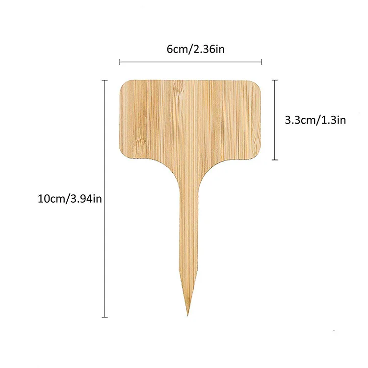 Garden Plant Labels Bamboo Nursery Markers Ttype Plant Sign Tags