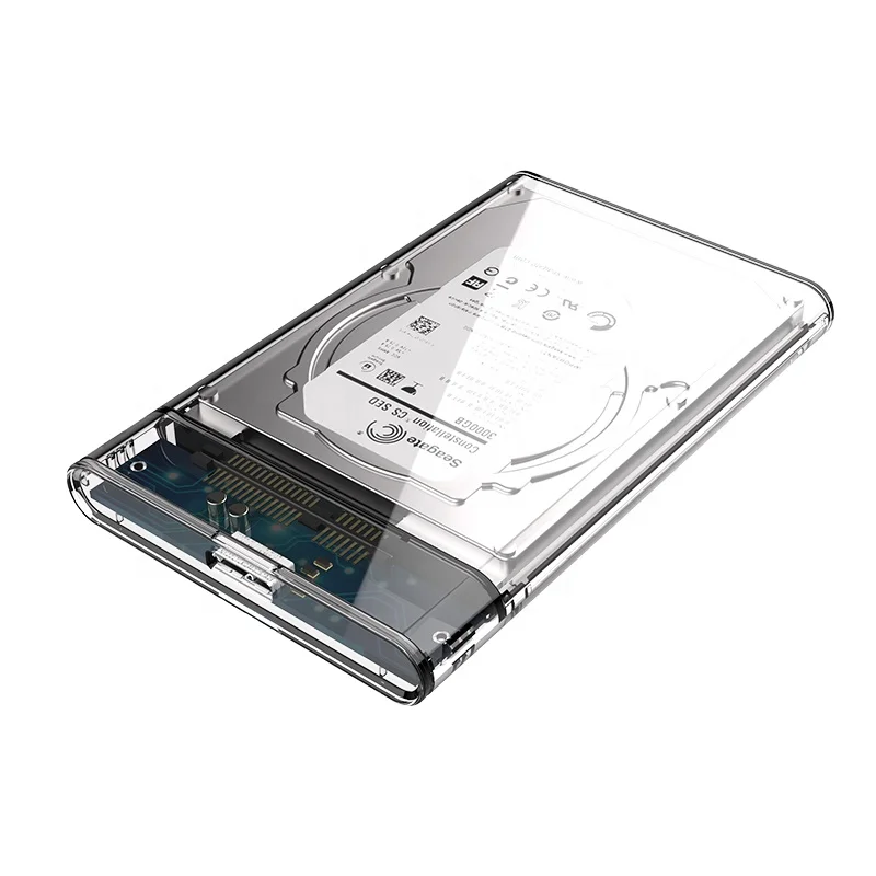 

2.5" Transparent 5Gbps USB3.0 sata hdd enclosure HDD Case Tool Free Hard Drive Enclosure 2.5 inch usb3.1 type C SSD enclosure