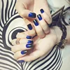 S14 artifical pearl and diamond white flower back glue fake nails tips for bride press on full cover pre design false nail tips