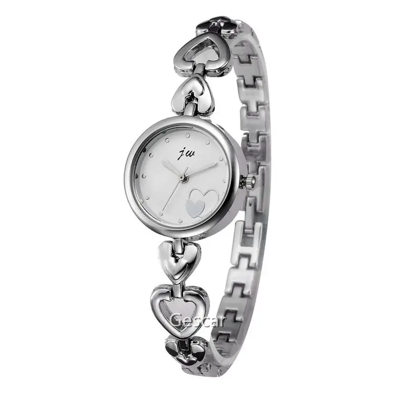 

Hot Selling Waterproof JW Women Bracelet Wrist Watch With Heart Designs Women Watch Alloy Women Dress Watch