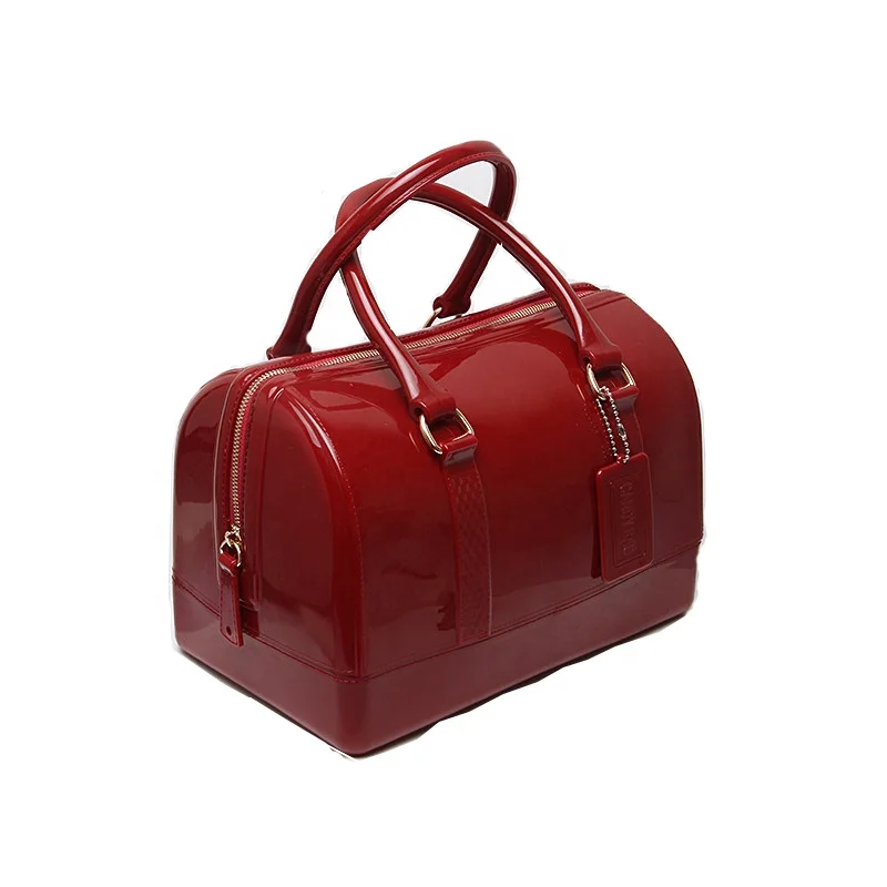 

2020 hot selling fashion PVC bag candy color jelly bag colorful women's jelly portable handbag cosmetic jelly bag