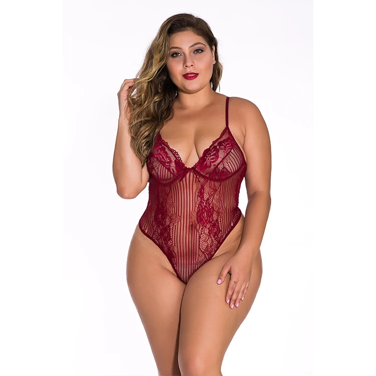 

2021 Hot Sale Plus Size Sexy Lingerie Lace Hollowed Underwear Set For Obese Woman