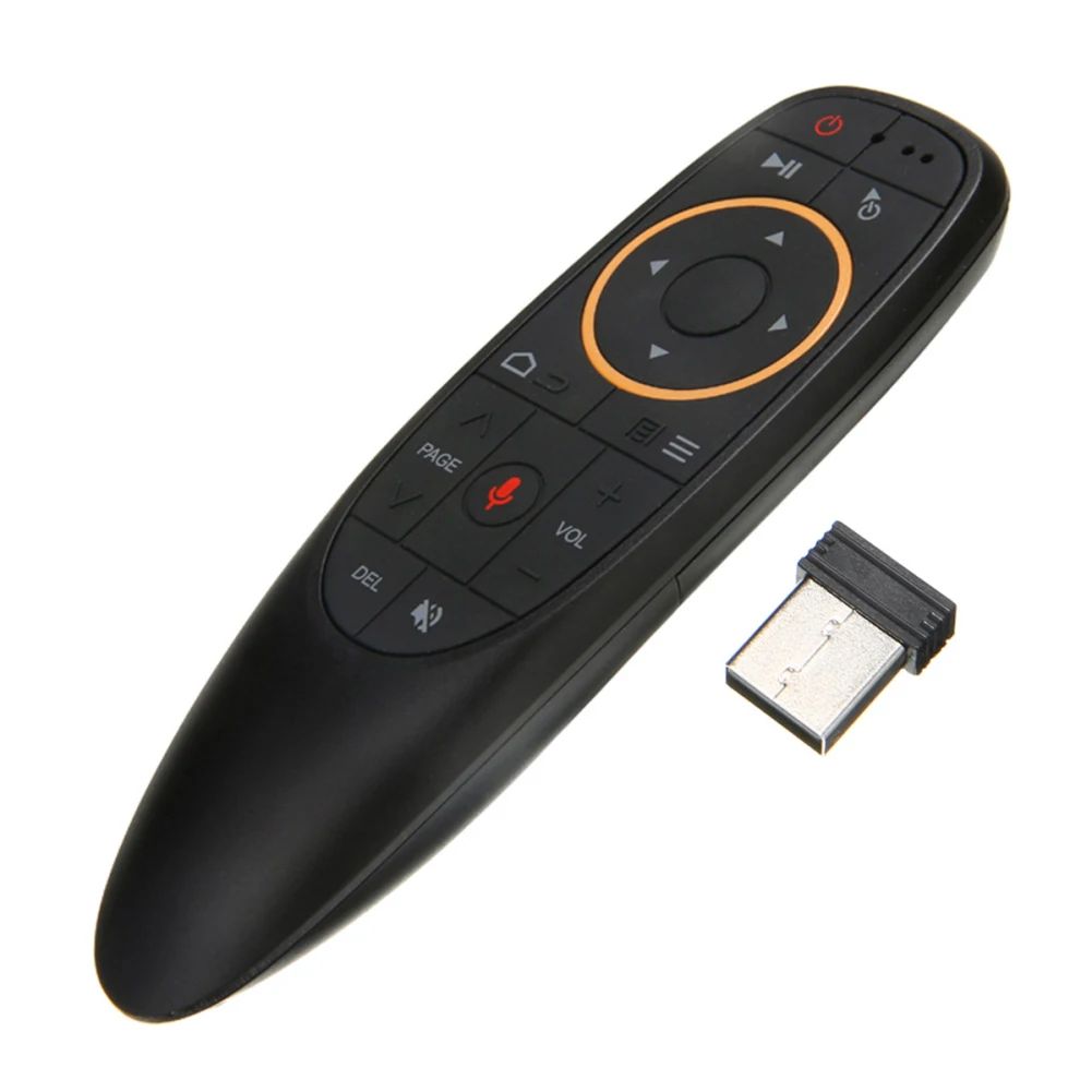 

Universal android air mouse remote 2.4Ghz Wireless Voice Search G10 With Gyro Sensing Game Air Fly Mouse, Black