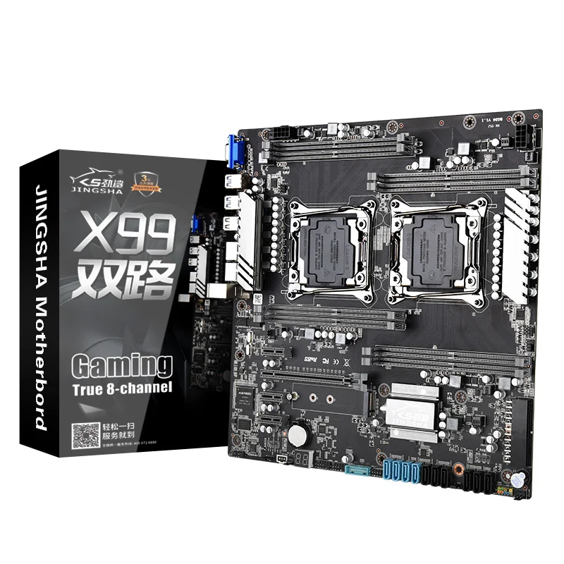 

X99 Dual Processor ECC Motherboard LGA2011-3 Double CPU DDR4 Server Memory Gaming Mainboard