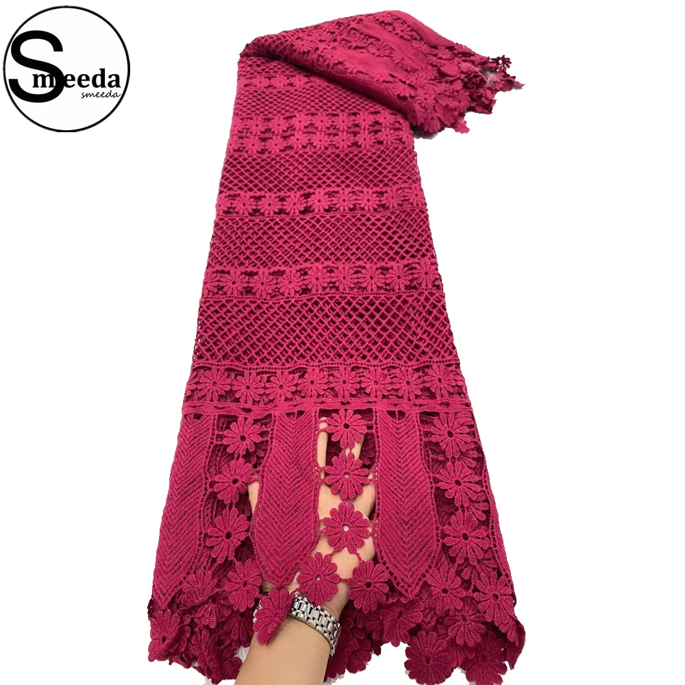 

Cord Guipure lace African Wedding Dress Lace Fabric Water Chemical SMD11G019