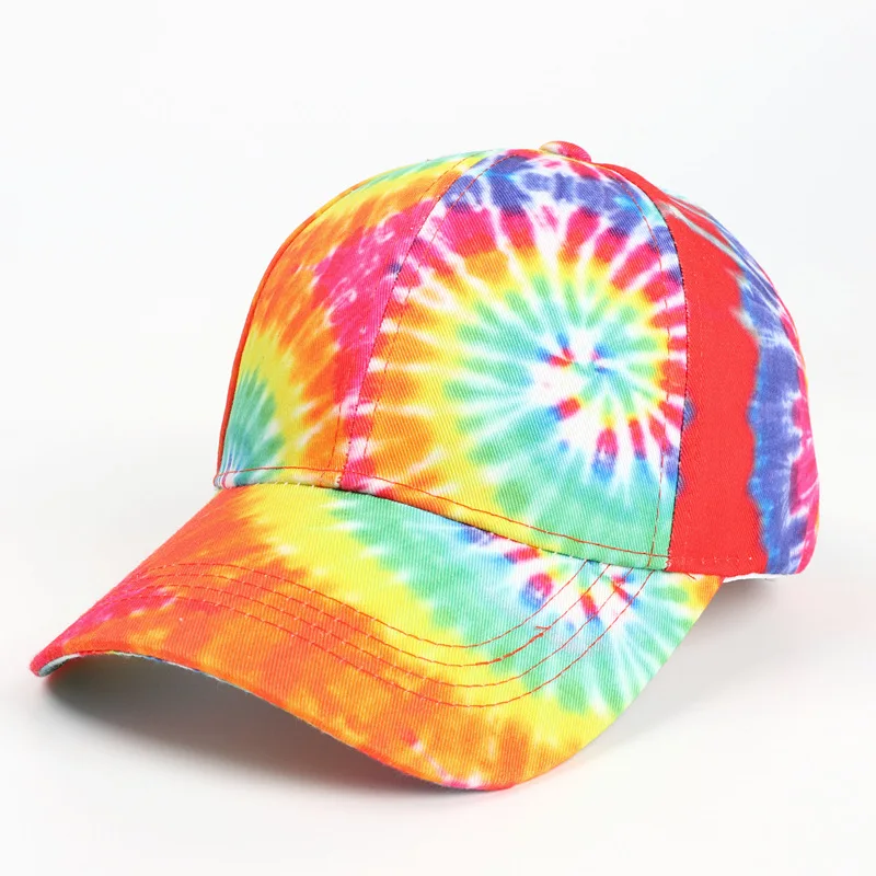 

Fast Delivery Hard Top Curved Brim Sunshade Peaked Cap Personality 3D Printing Pattern Hat Color Doodle Sports Caps