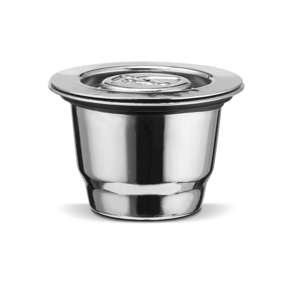 

Stainless Steel Nespresso reusable Coffee Capsule Rich Cream 2usages with Alumium foil lid for Nespresso Machine