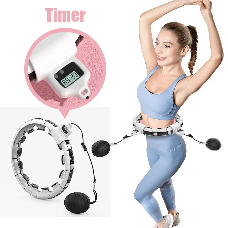 

Smart Hoop Counting Fitness With Massage Ball Adjustable Thin Waist Abdominal Exercise Hoop training equipment at home, Picture shows