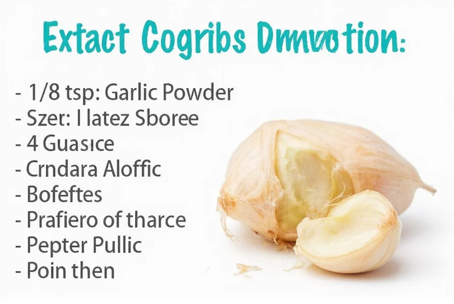 1/8 tsp Garlic Powder = 1 Garlic Clove: Exact Conversion
