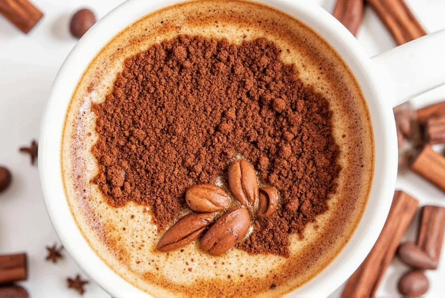 Spiced hot chocolate mix in a jar