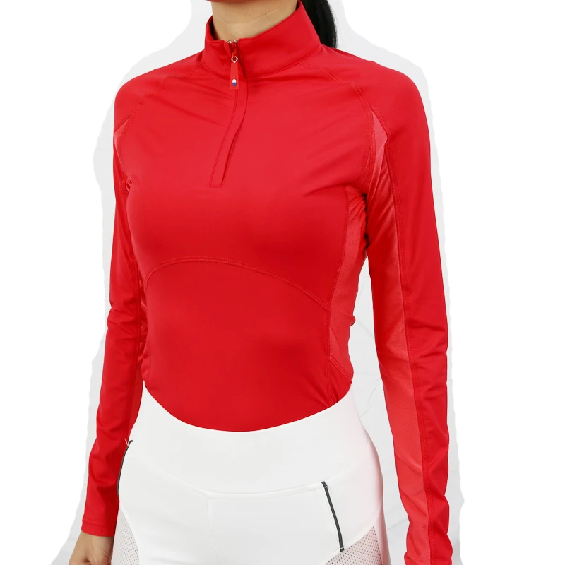 

Women Equestrian Riding Shirt High Quality Breathable Ladies Training Tops Long Sleeve Sports Shirts