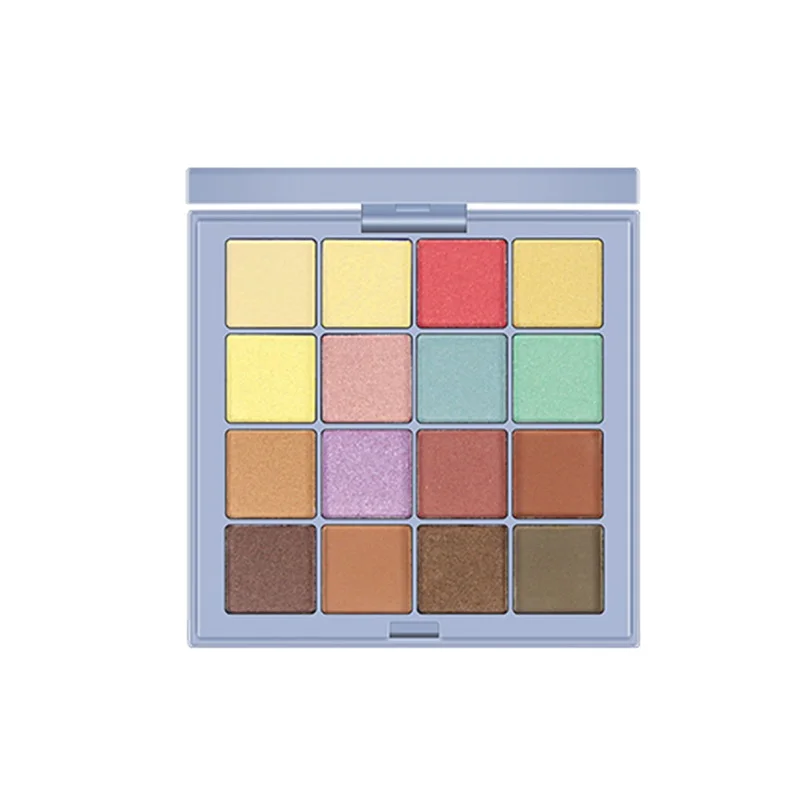 

Natural mineral private label free sample makeup cosmetics 16 colors glitter eyeshadow palette