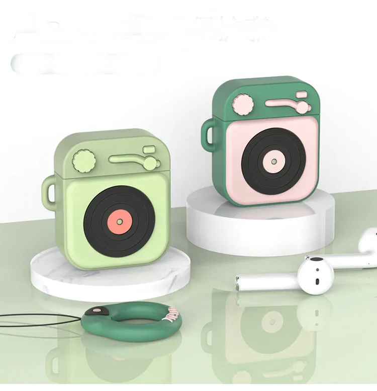 

NEW Fancy Design For Airpods1 2 Case Cover, Cute Phonograph Cases Cover Wireless Earpods Box For Airpods