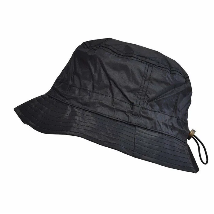 Bucket Rain Hat Easy To Fold Nylon Look 