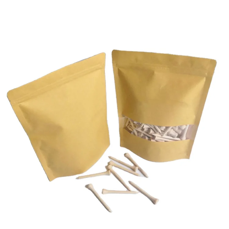

Wholesale Price Bamboo Wood Golf Tees 100PCS with Blank Package Paper Bag
