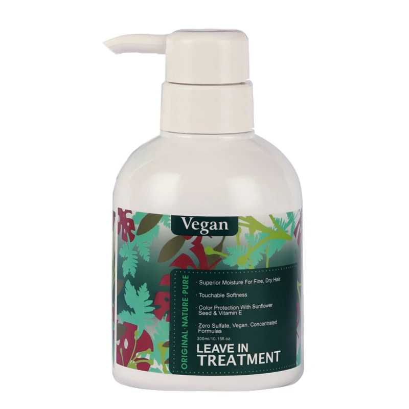 

hair cosmetics vegan leave in hair treatment to Provide Additional Damage Restoration to balance moisture for daily use