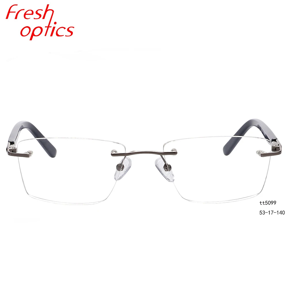 Men Spectacle Frame Eyeglasses Rimless Frames Glasses Optical Eyewear