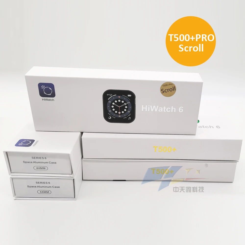 

New Arrival T500+Pro Smart Watch Upgrade 1.75 Inch Screen Series 6 IWO reloj watches Heart Rate Blood Pressure Monitor T500+ Pro