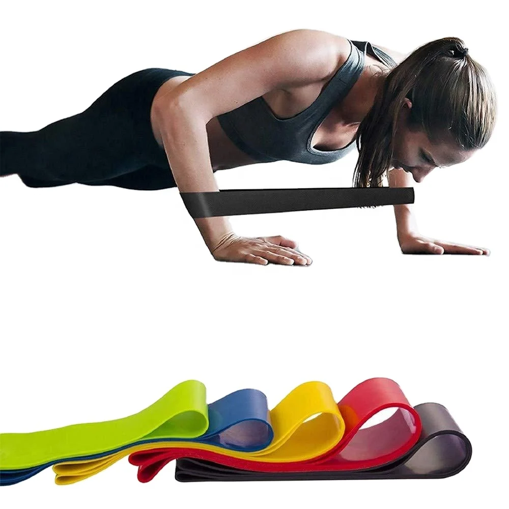 

5 Pieces Thick Stretch elastic Latex Squat Bench Press Resistance Band for yoga, Home Fitness, Gym,Strength Training