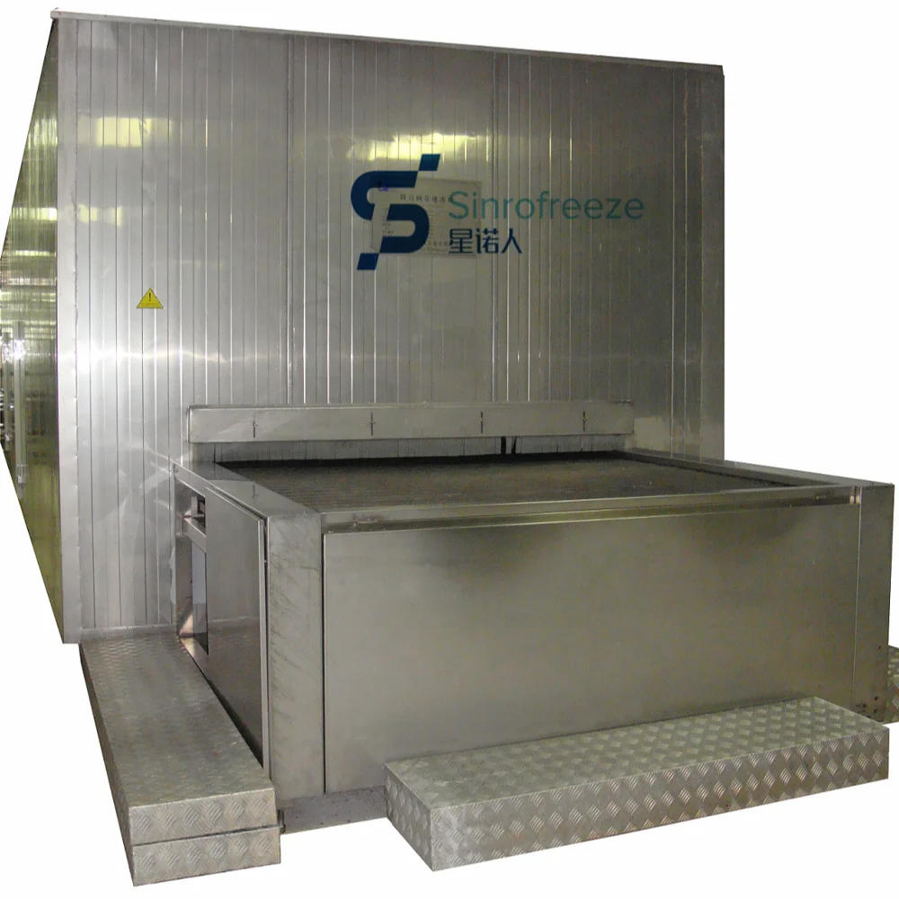 
High quality 1000kg/h IQF tunnel quick freezer for seafood processing 