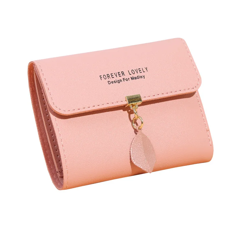 

Woman purse 2021 Korean version of simple small purse change position wallet change wallet cross border short women's wallet, Customizable