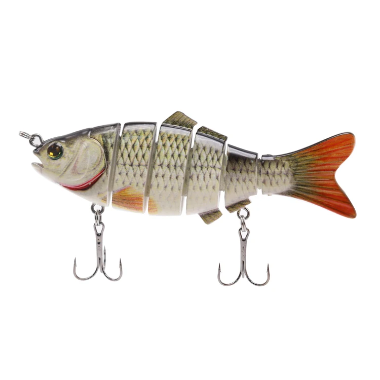 

Outdoor Fishing Tackle 6 Segmented Jointed Swimbait Artificial Hard Bait Plastic Fishing Lures, #1-#6