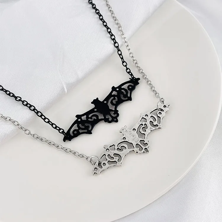 

New arrivals halloween hollow bat animal dainty pendant necklaces, Picture shows