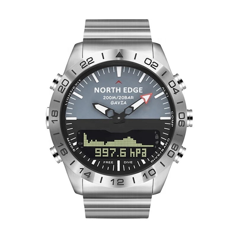 

North Edge GAVIA wholesales stainless steel 20BAR water resistant wrist watch smart sports watch
