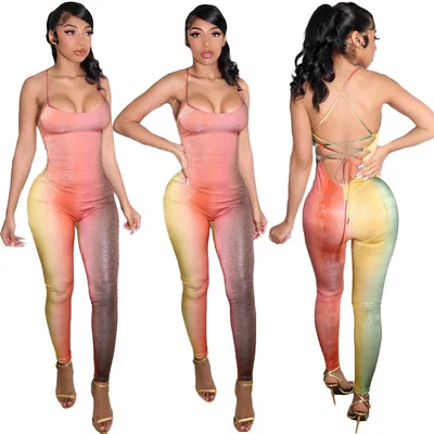 

D0350 Plus size New Arrivals Summer fashion Sexy lady backless strapless Jumpsuit