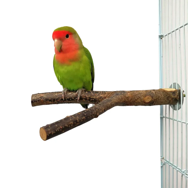 

Portable Perches Pet Bite Claw Grinding Bird Parrot Stand Wooden Pets Toys Hanging Cage apple wood Product Bird Standing Stick, As picture