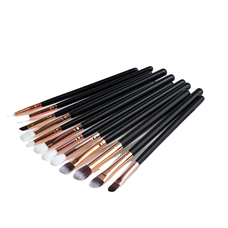 

Wholesale High Quality 12pcs Synthetic Hair Blending Makeup Brush Kit, White