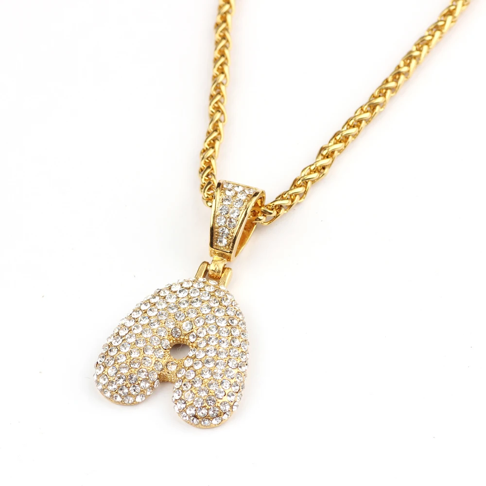 

wholesale 2020 gold plated stainless steel letter necklace, Gold,raw stainless steel