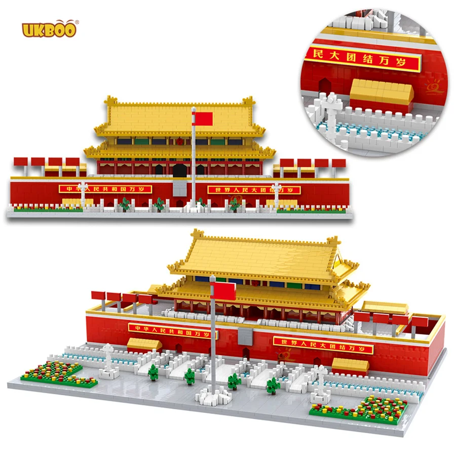 

Free Shipping UKBOO 4720PCS Tiananmen Square Mini Blocks Famous History Cultural China Architecture Model Brick Education Toy