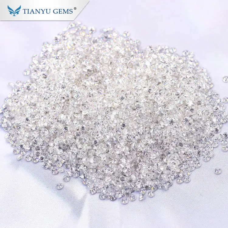 

tianyu gems per carat wholesale price 0.8mm to 3.0mm small size round white DEF Color moissanite