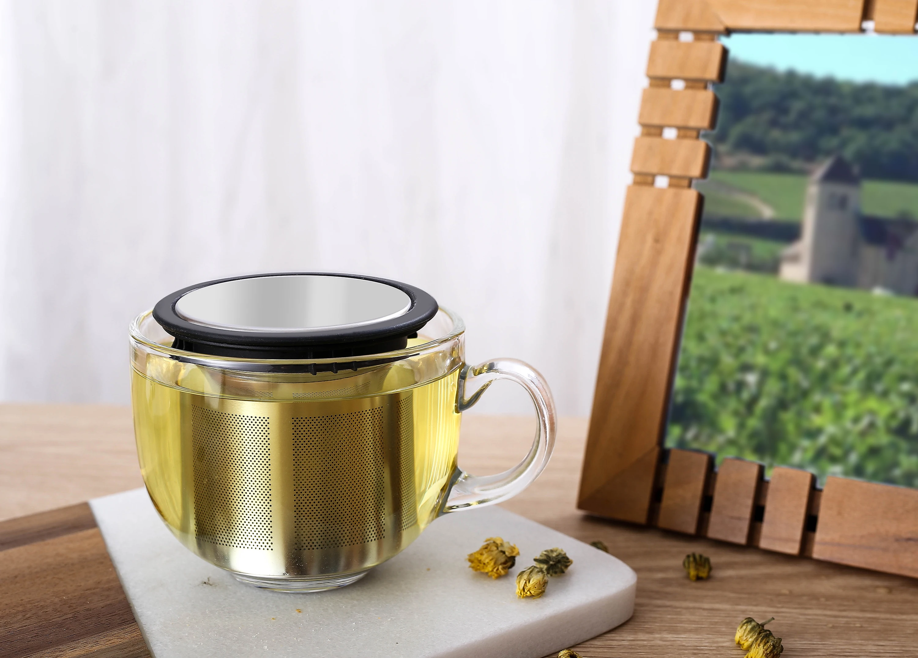 Wholesale Reusable 18/8 Stainless Steel Filter Extra Fine Mesh Tea