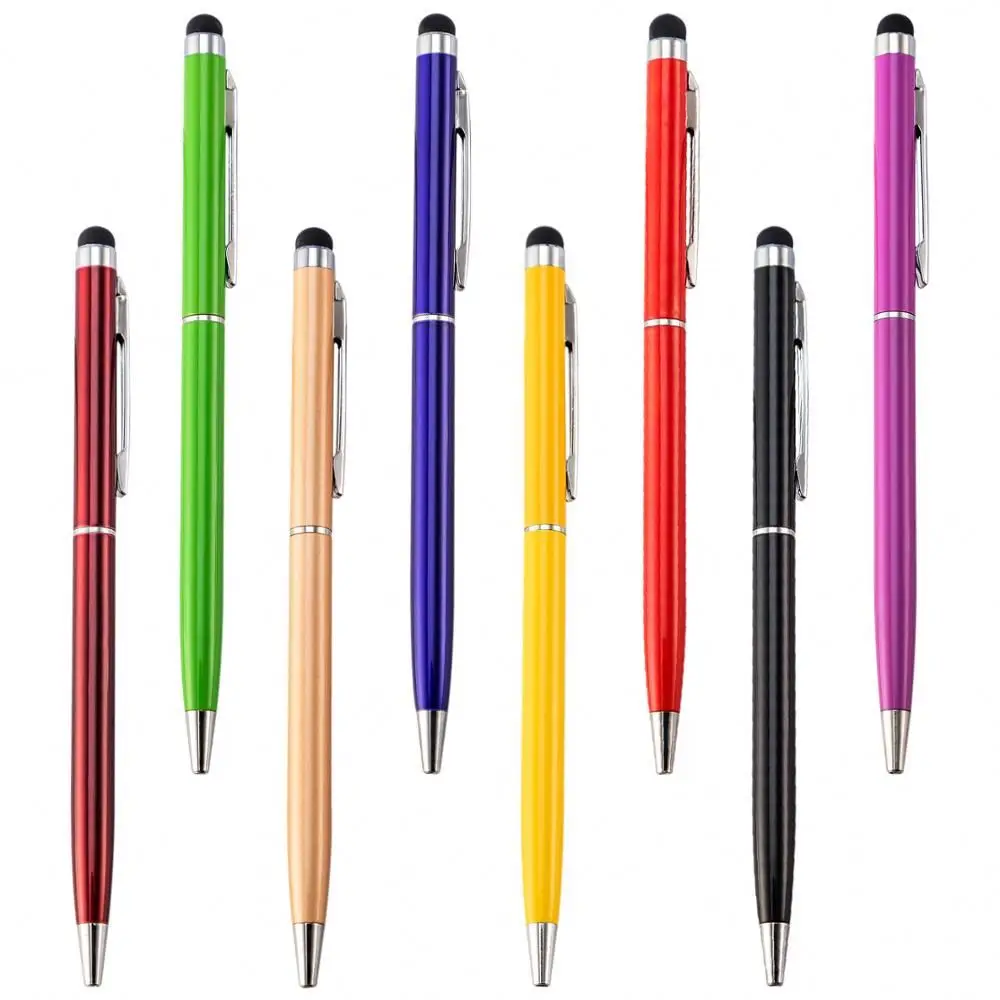 

Promotional Gift Custom Logo Soft Touch Ballpoint Pen with Stylus Premium Metal Pen