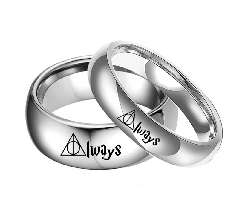 

HarryPotters and the Deathly Hallows Logo Ring Couple Ring Titanium steel pair ring for men and women