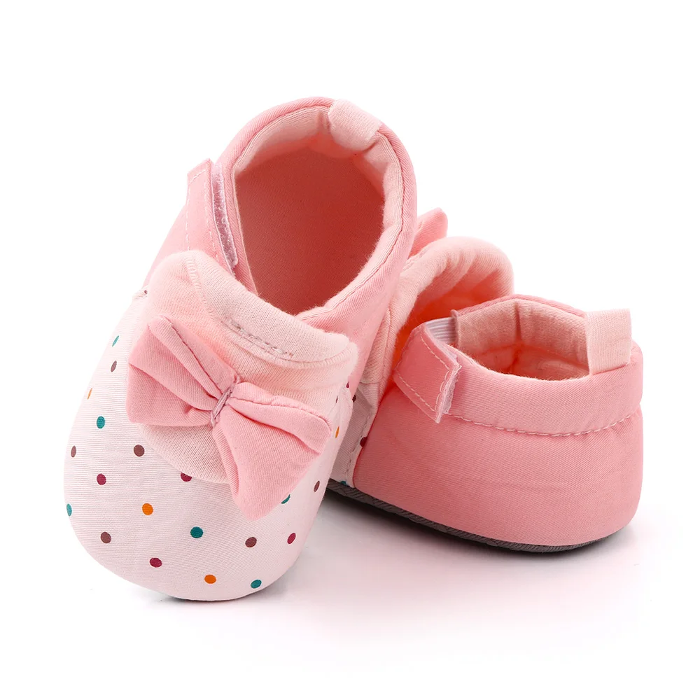 Pink Beautiful Fancy Baby Girls Shoes Newborn Cotton Shoes factory