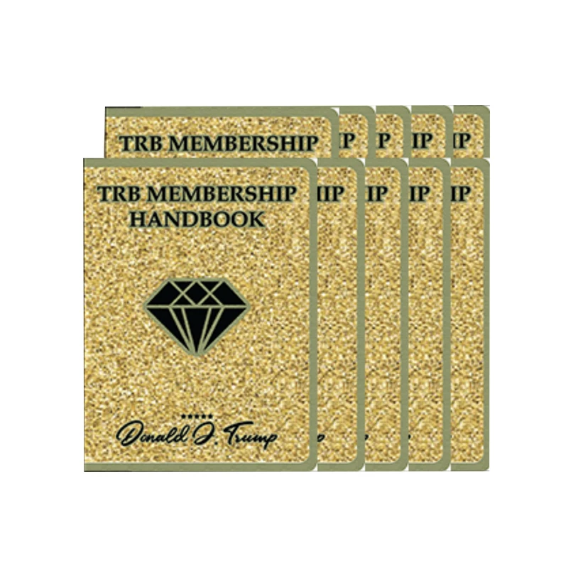 

Custom American EX-president TRB Handbook membership Passport Notebook Printing Gold Stamping Banknote Check For Support Gift