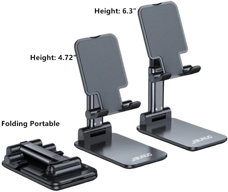 

JIBUNUO Cell Phone Stand, OMOTON Adjustable Angle Height Desk Phone Dock Holder
