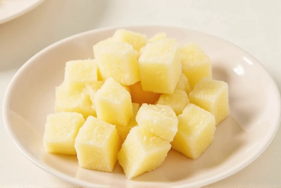 Chef adding frozen ginger cube directly to hot wok for stir-fry